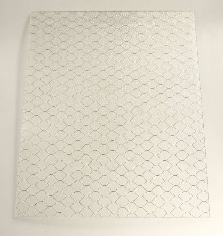frosted chicken wire glass