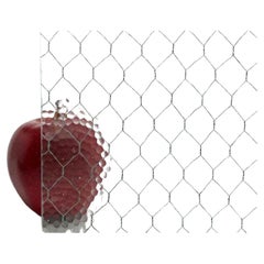 Custom Order 1920s 'Pebbled' Antique Chicken Wire Glass