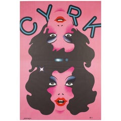 Custom Order - Deposit on 1974 Polish CYRK Circus Poster, Conjoined Girls