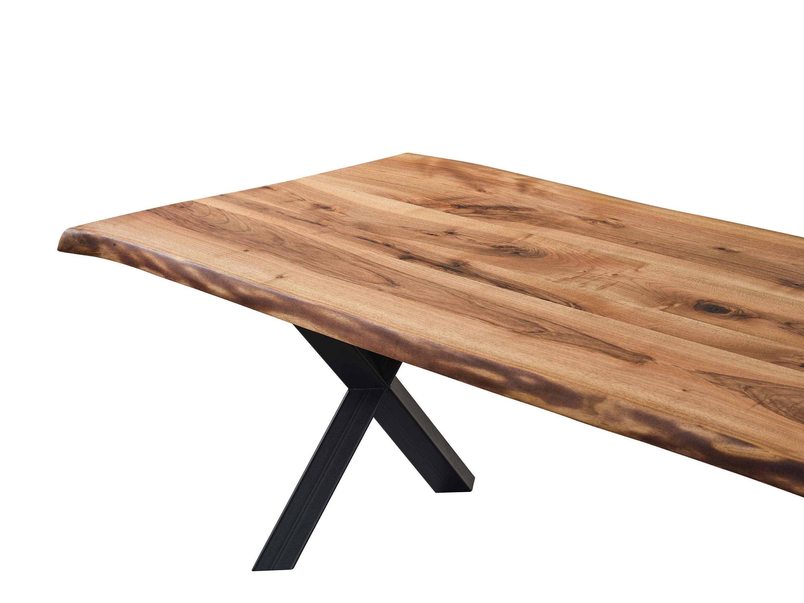 Custom Order Dining Table - Handmade Solid Wood Table - Kitchen Walnut Table For Sale 2