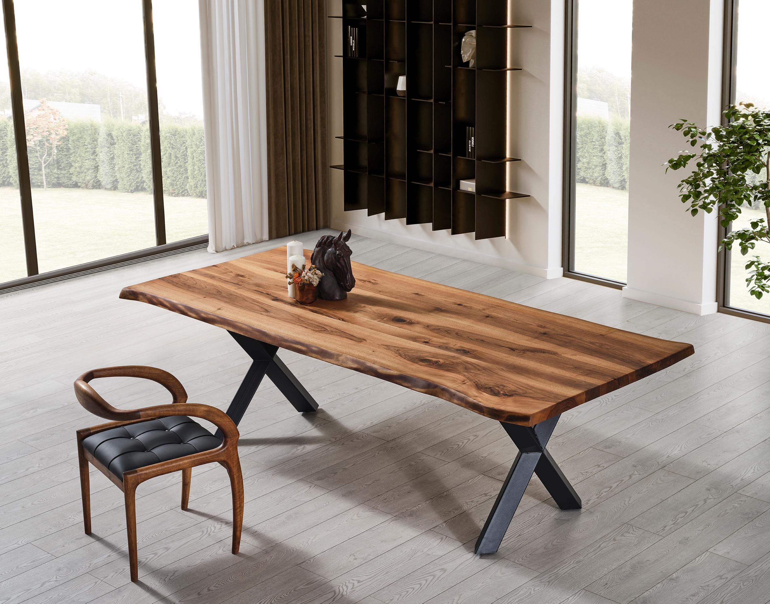 Arts and Crafts Custom Order Dining Table - Handmade Solid Wood Table - Kitchen Walnut Table For Sale