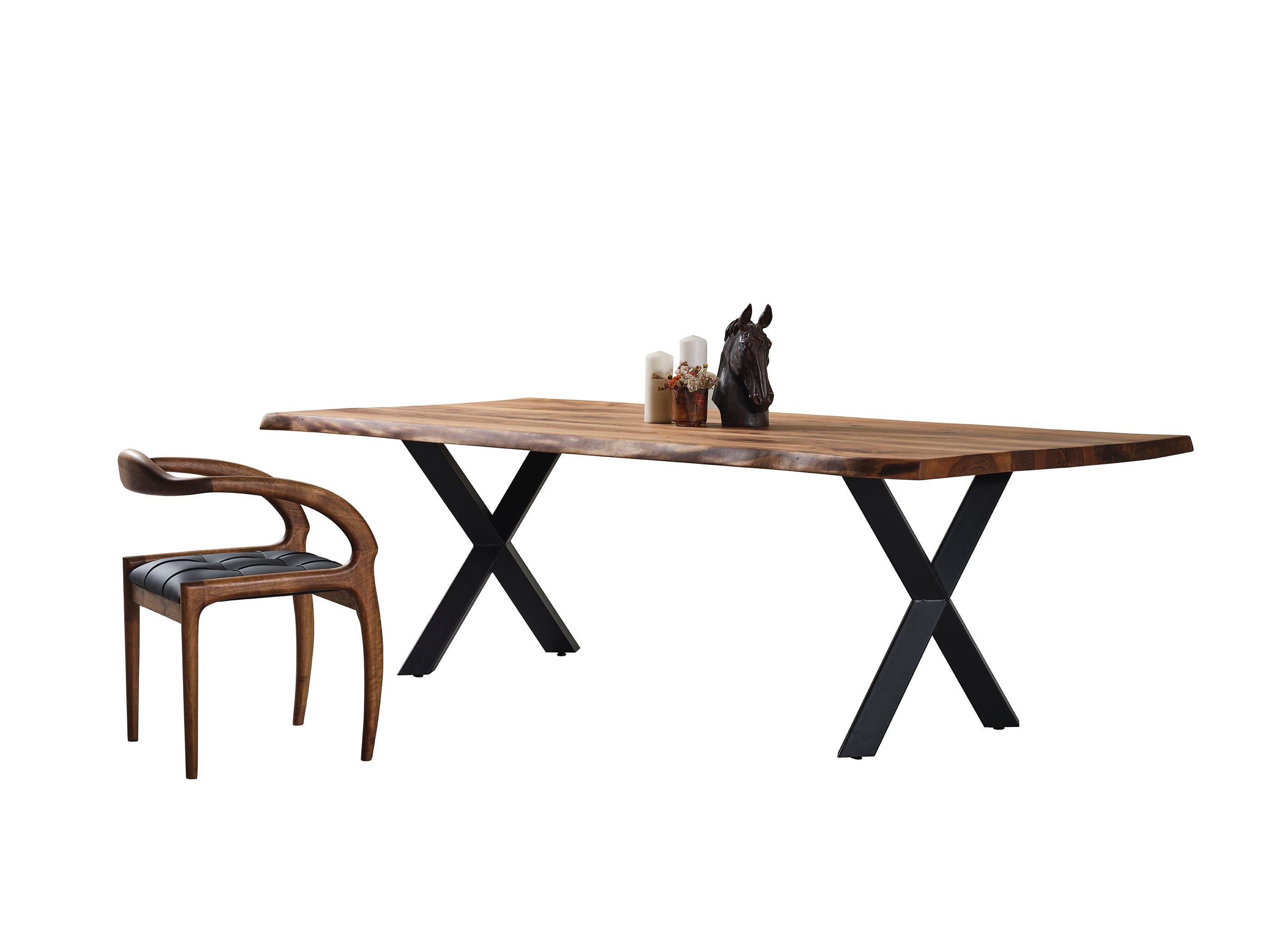 Turkish Custom Order Dining Table - Handmade Solid Wood Table - Kitchen Walnut Table For Sale