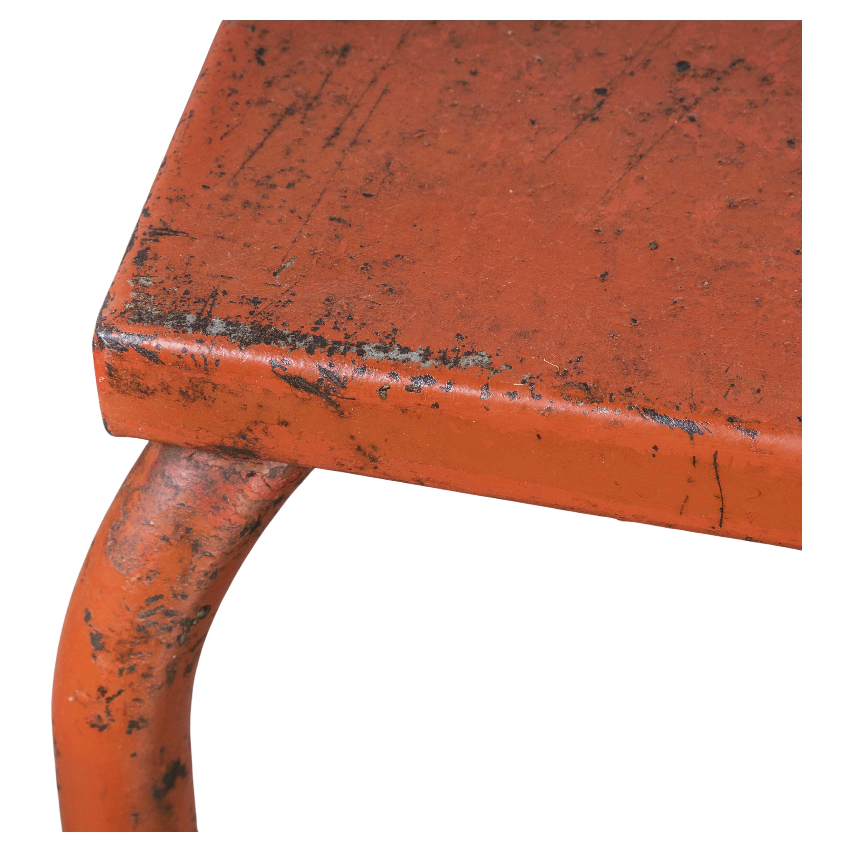 Custom Order for Christopher - 2 Red/Orange and 2 Green Metal Garden Tables