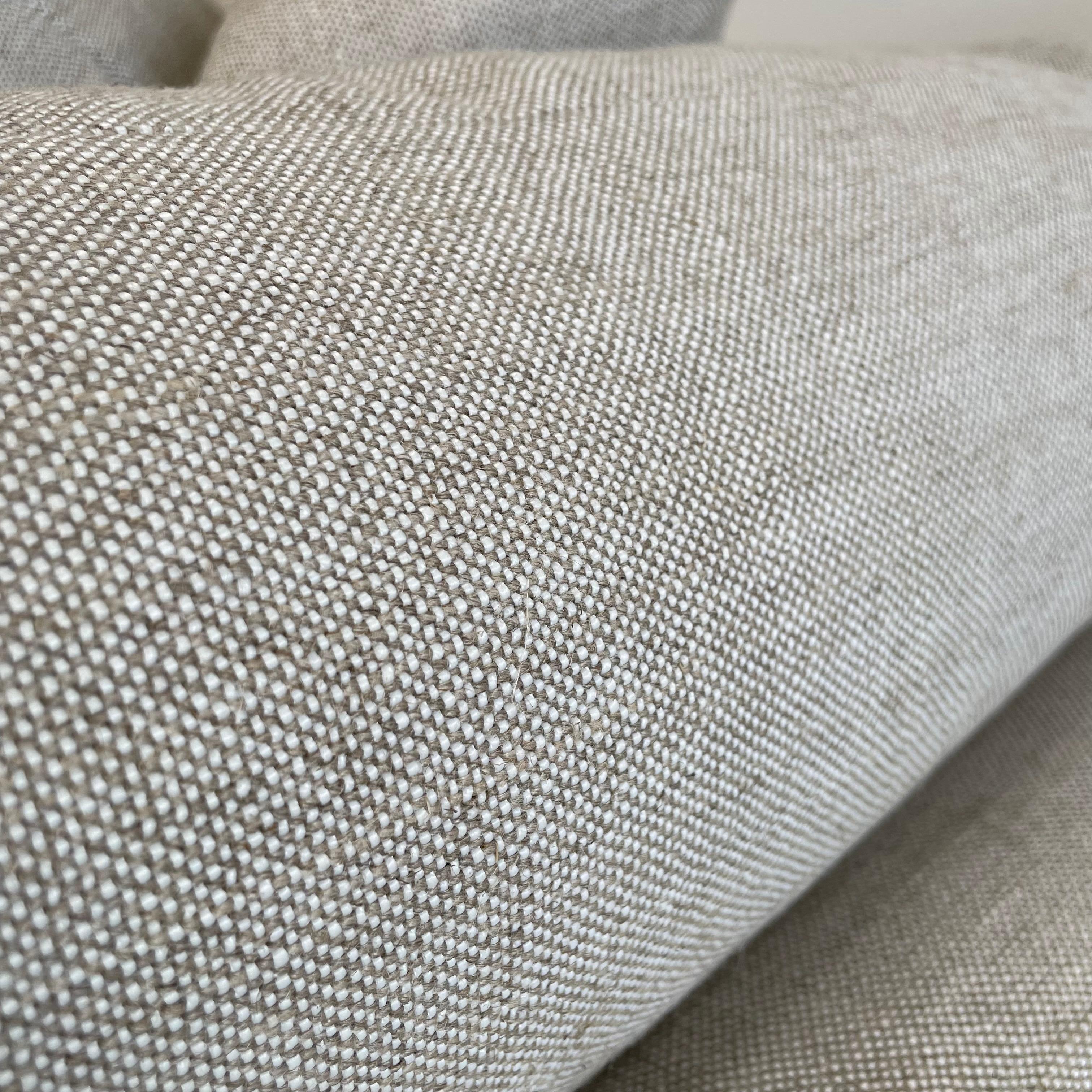 Custom Order for Isaac White Linen Slip Covered Sofa with Down Cushions 4