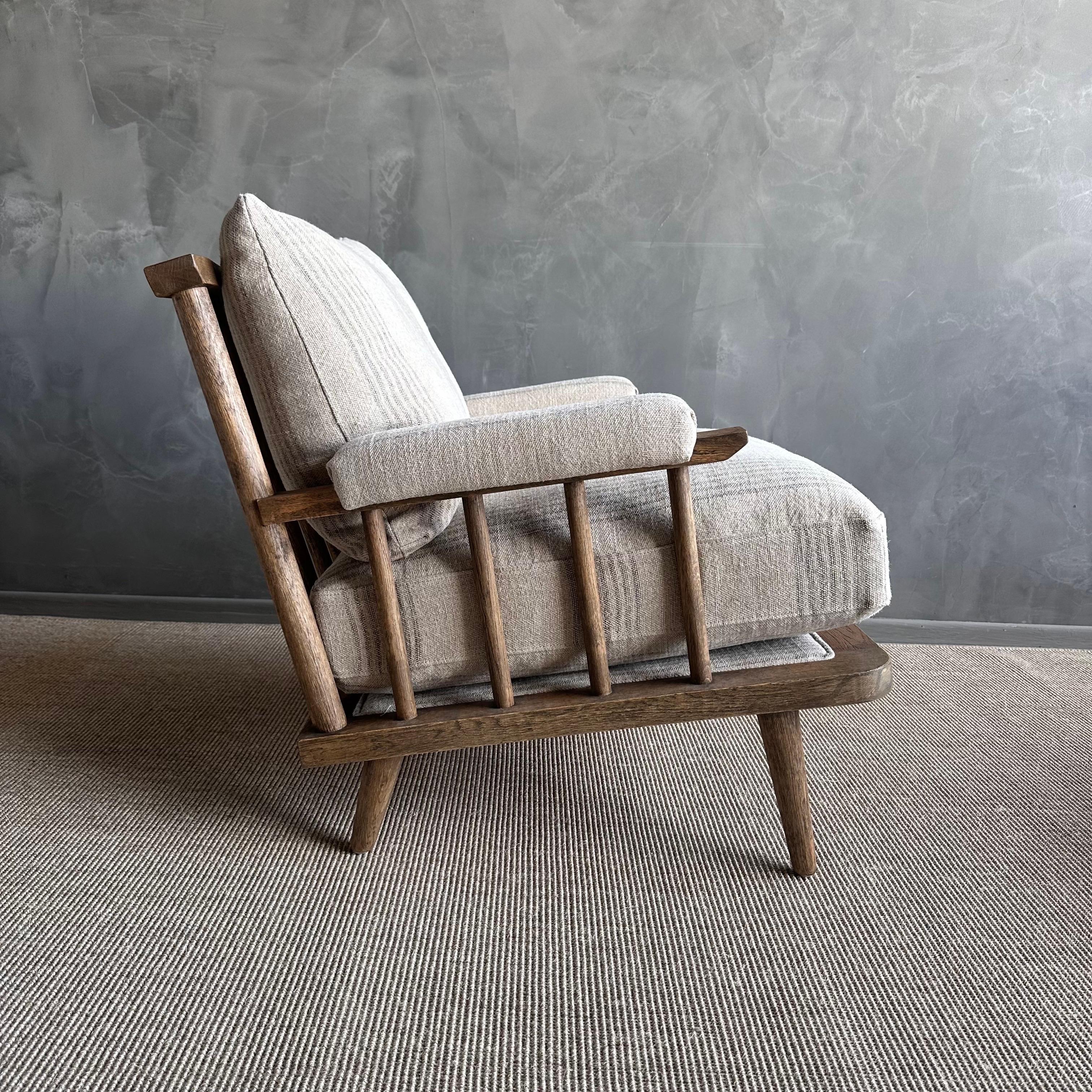 Ordine personalizzato per la sedia e l'ottomana in rovere massiccio Frances di KS Design COM in vendita 5