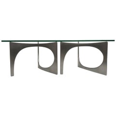 Custom Order Twin Sculptural Form Knut Hesterberg Coffee Table, 1971, Published