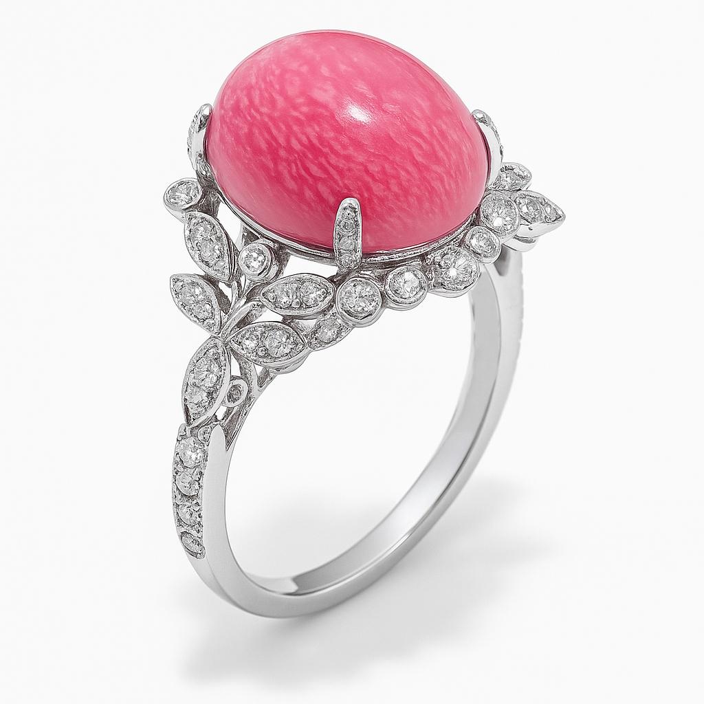 This custom listing is for the handcrafted production of the “Whispering Petals” ring design from the Conchéa collection, using client-supplied materials.

The setting features a pavé floral crown structure designed for comfort and long-term wear.