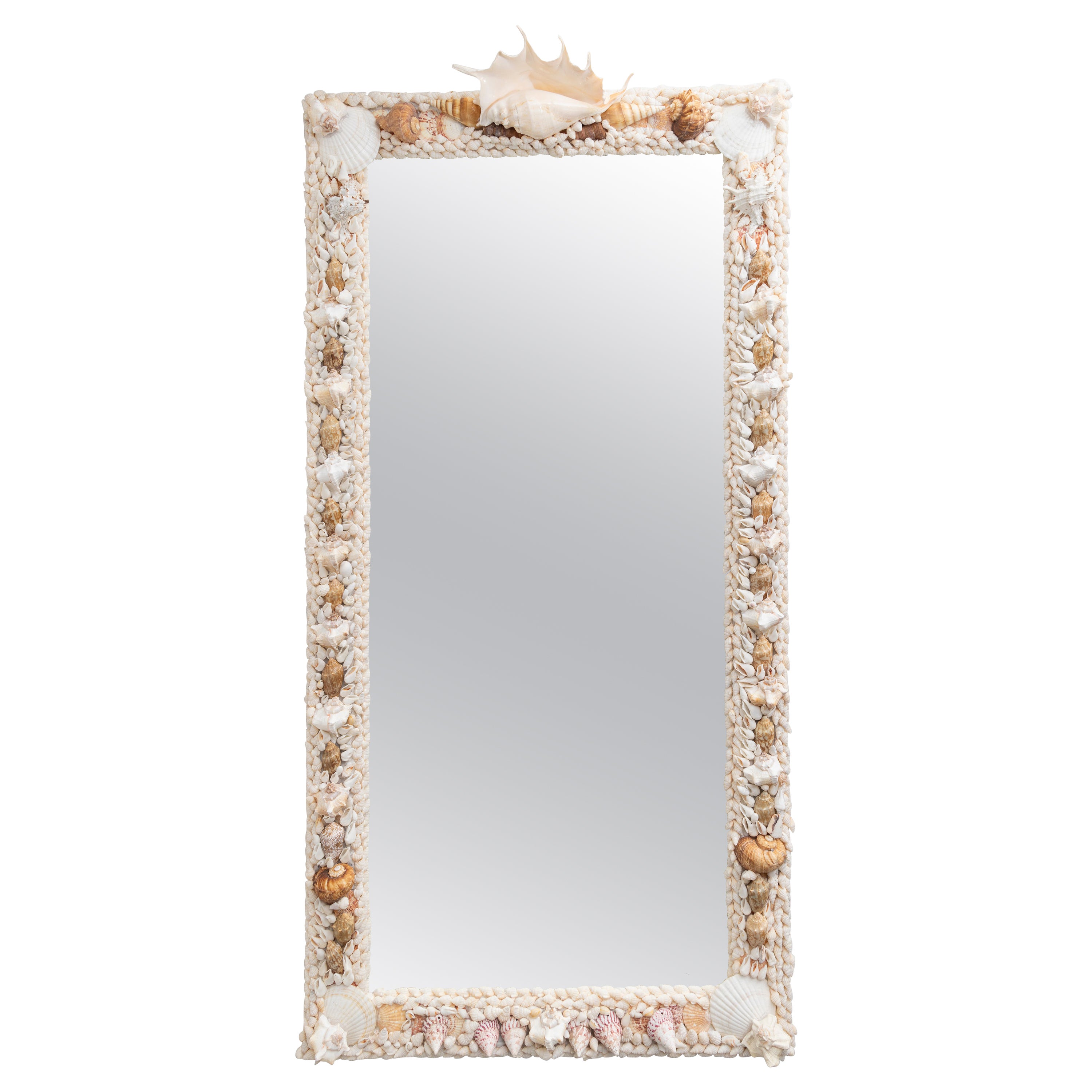 Custom Organic Shell-Encrusted  Mirror