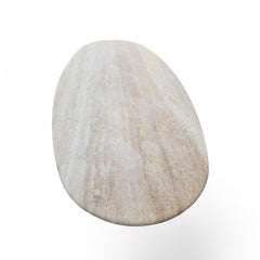 Custom Oval Travertine Marble Table - Travertine Table Coffee - Marble Top Table