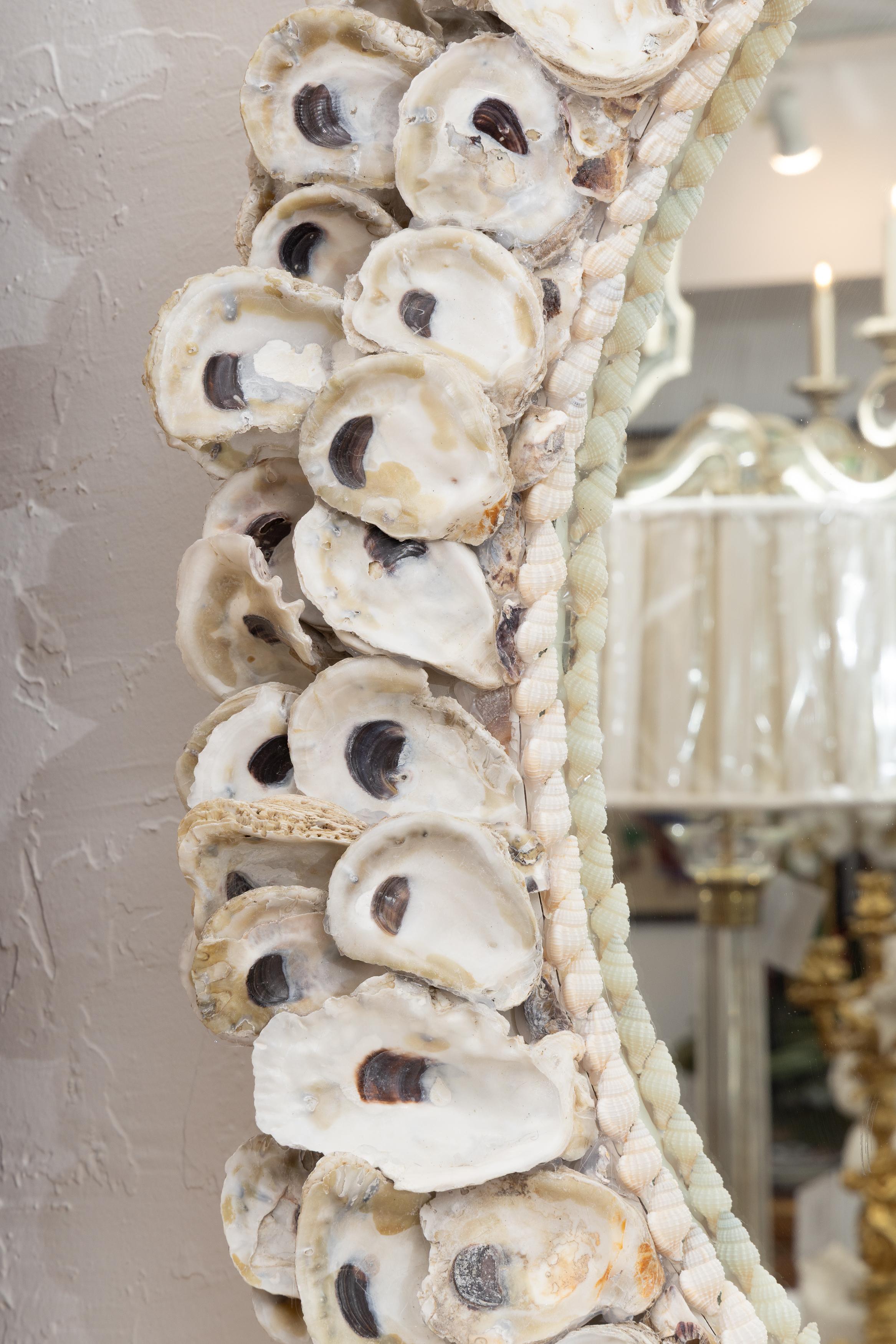 Custom Oyster Shell Circular Mirror For Sale 1