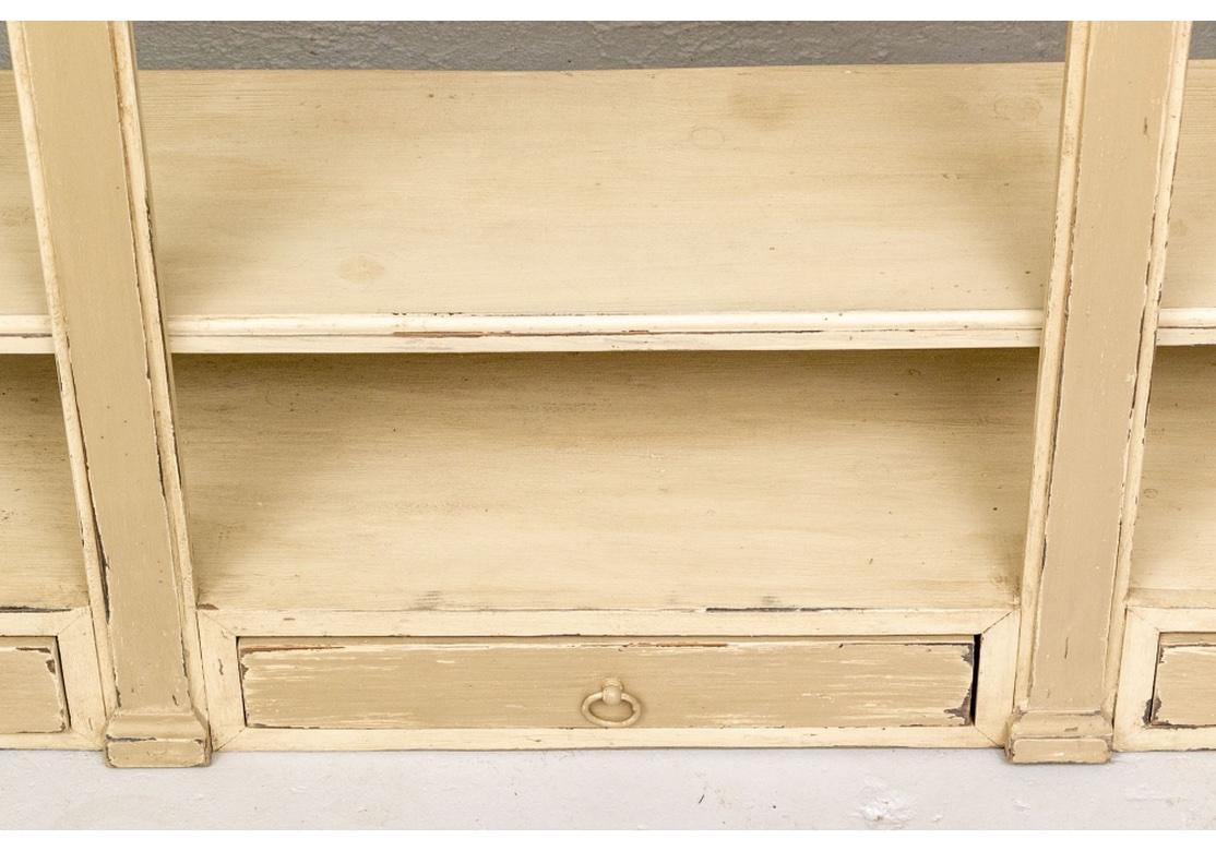 Custom Paint Decorated Rustic Style Display Shelf In Good Condition For Sale In Bridgeport, CT