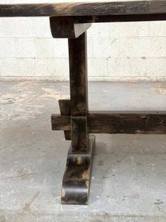 Custom Painted Evy Trestle Table, Built to Order by Petersen Antiques