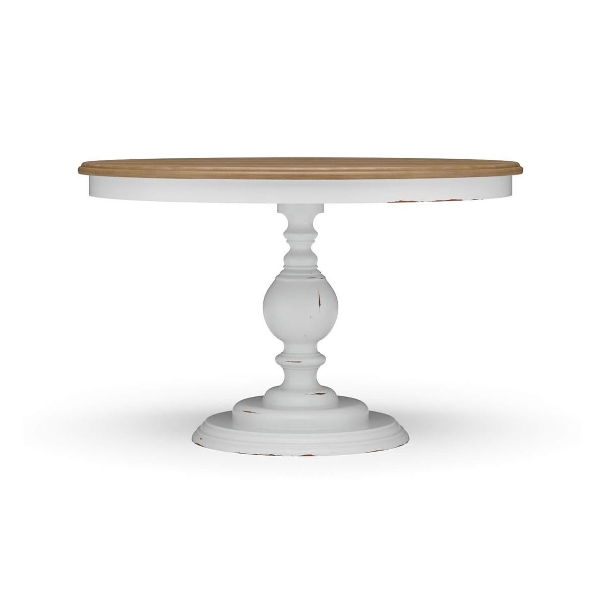 French Provincial Custom Painted Provincial Dining Table - 48 For Sale