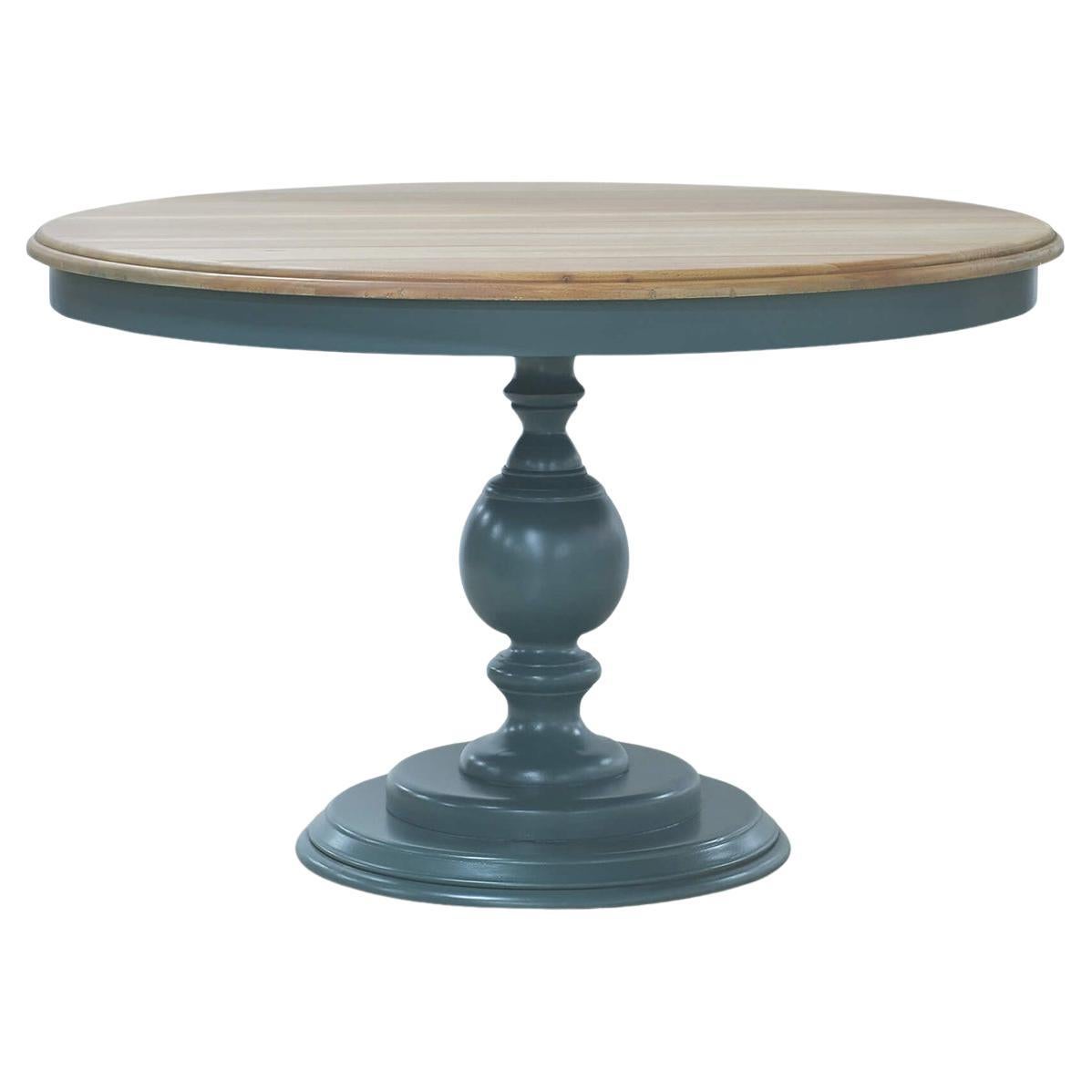Custom Painted Provincial Dining Table - 48 For Sale