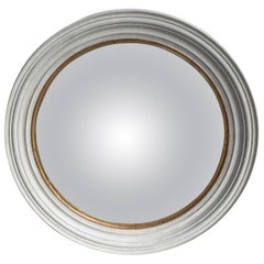 Custom Painted Round Convex Mirror, circa 1980s