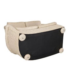 Custom Pair of Curved Sofas in Syrie Maugham Style