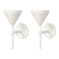 Custom Pair of Gaston Plaster Sconces