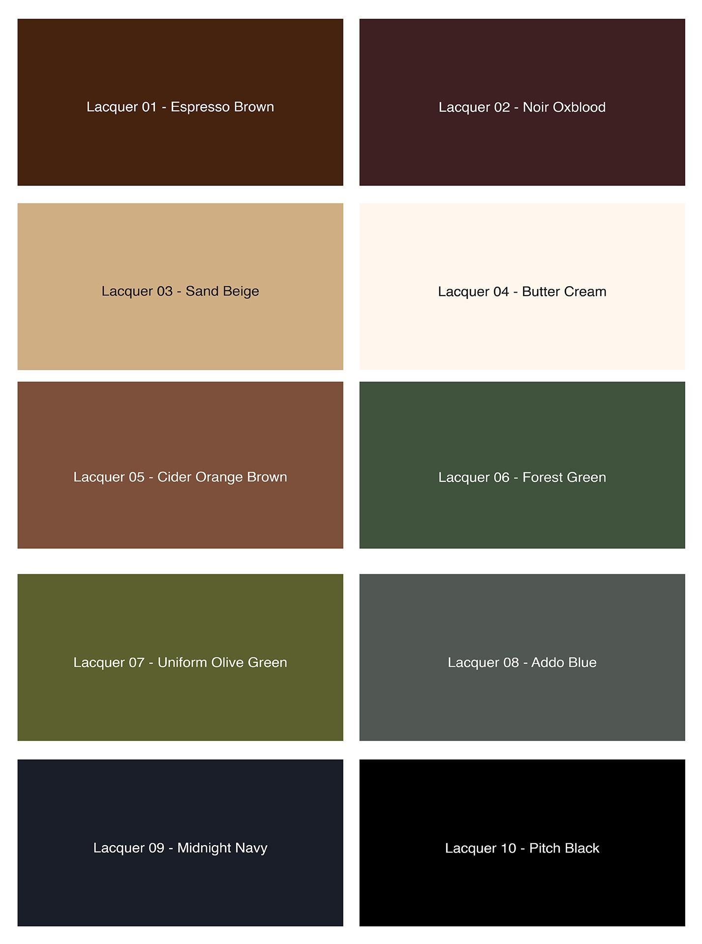 Lucidato Coppia di comodini Park personalizzati in laccato marrone espresso in vendita