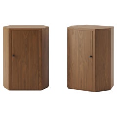 Custom Pair of Park Night Stands in Oiled Walnut Lemon 26" Wide
