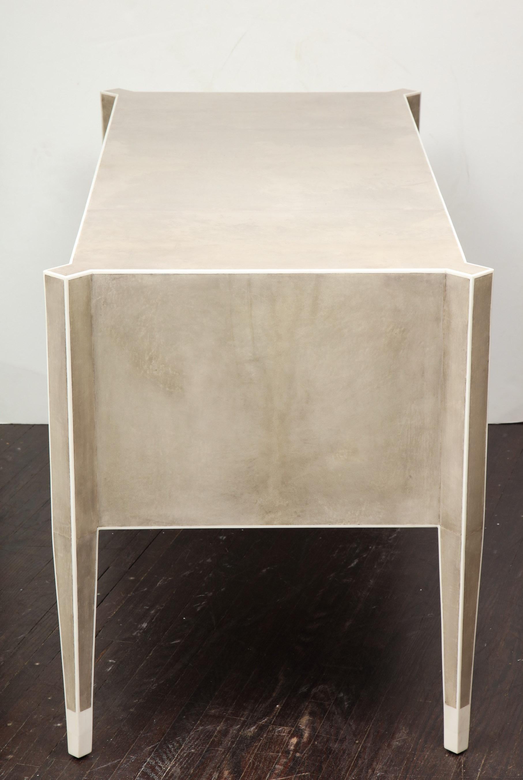 Custom Parchment and Bone Desk For Sale 6
