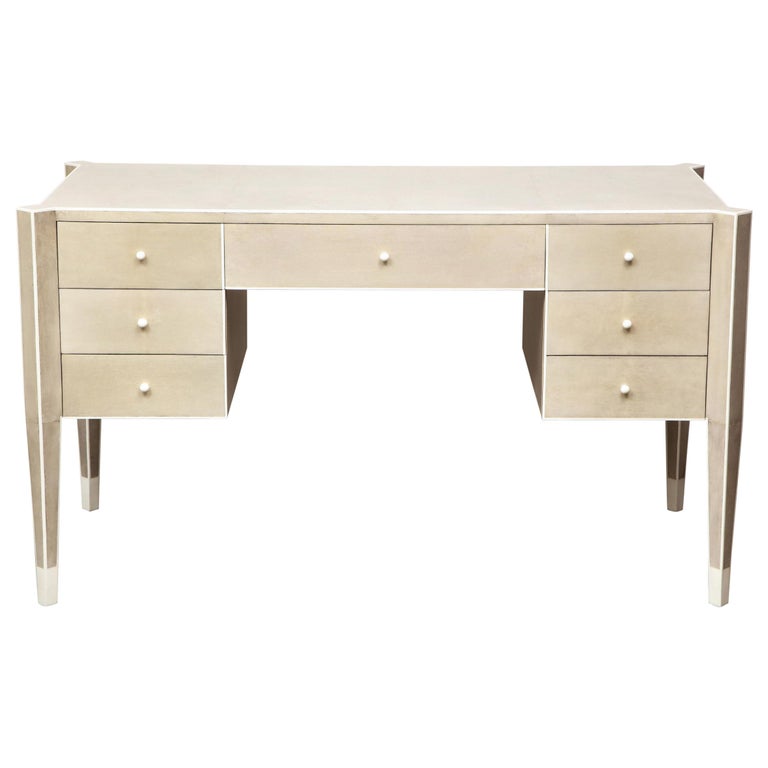 Custom Parchment And Bone Desk For Sale At 1stdibs