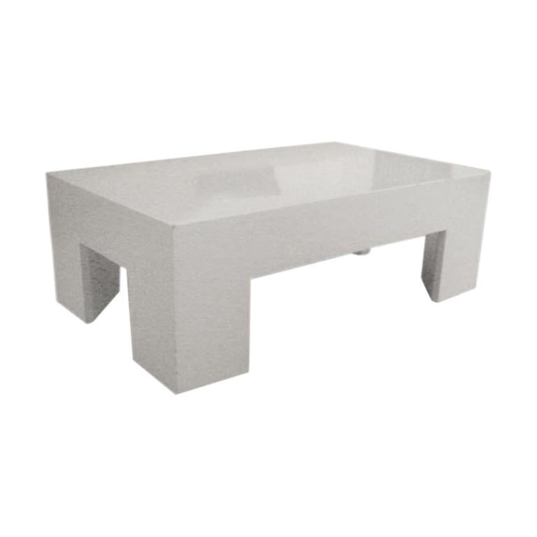 Custom Parsons Style White Table