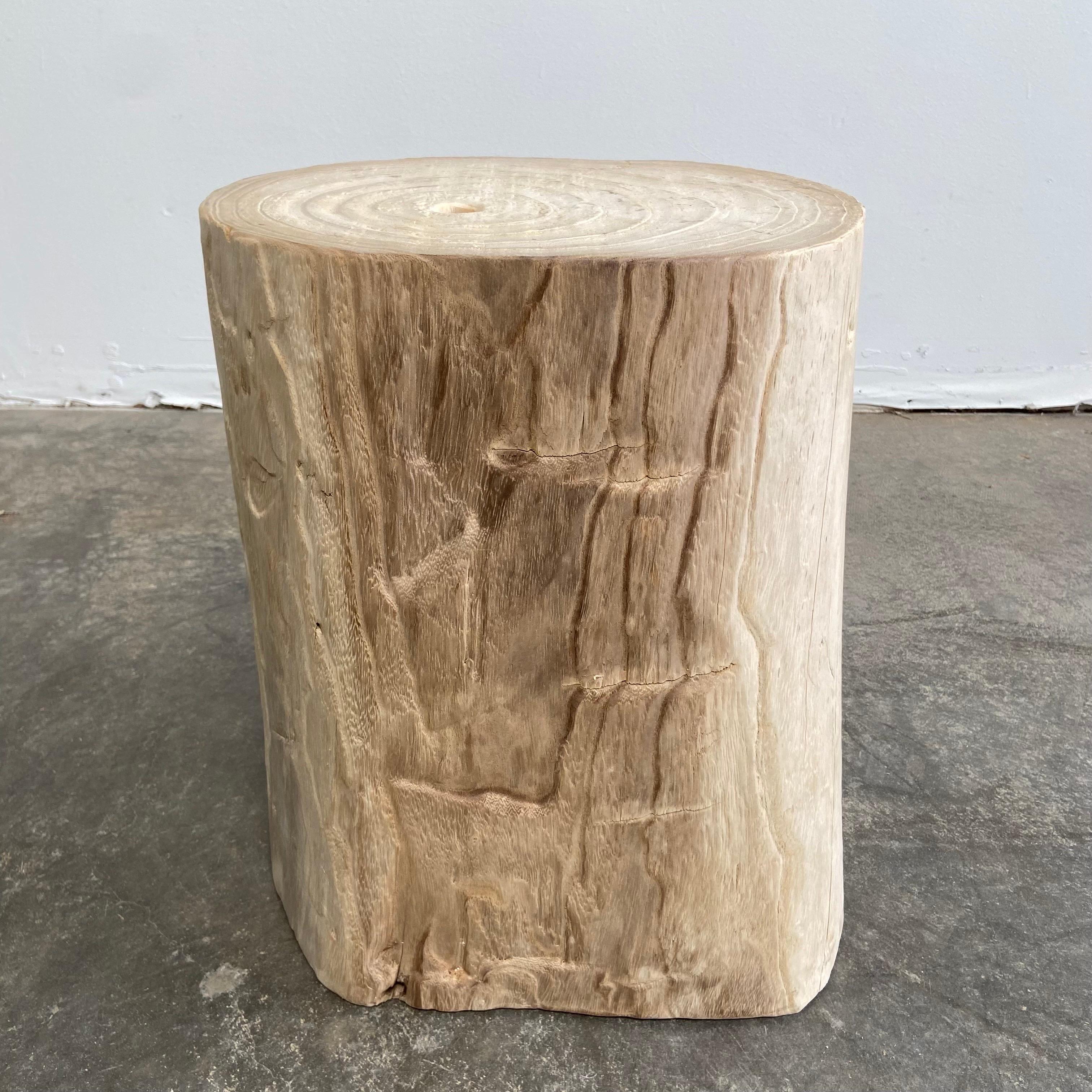 Natural Wood Stump Stool or Side Table 4