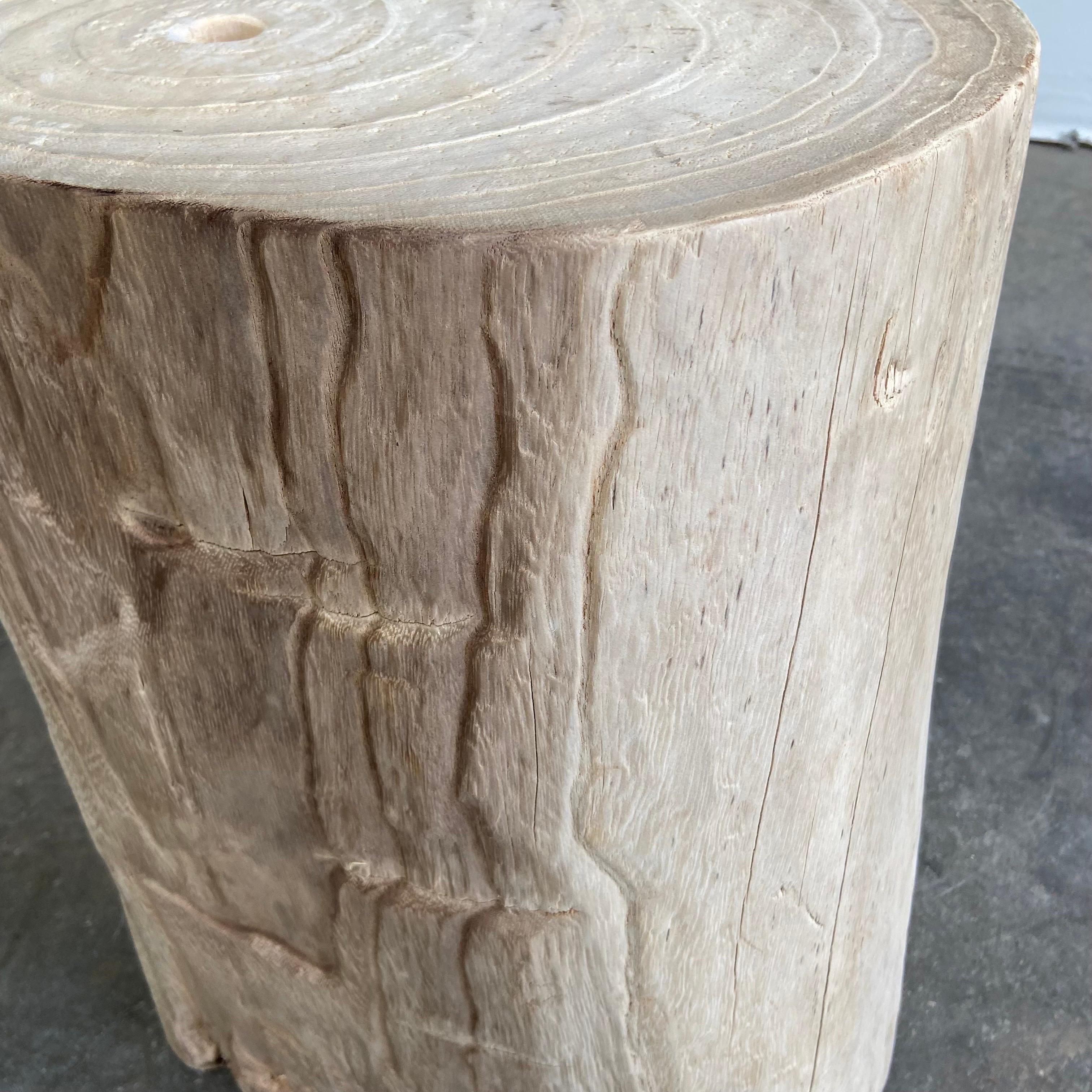 Natural Wood Stump Stool or Side Table 1