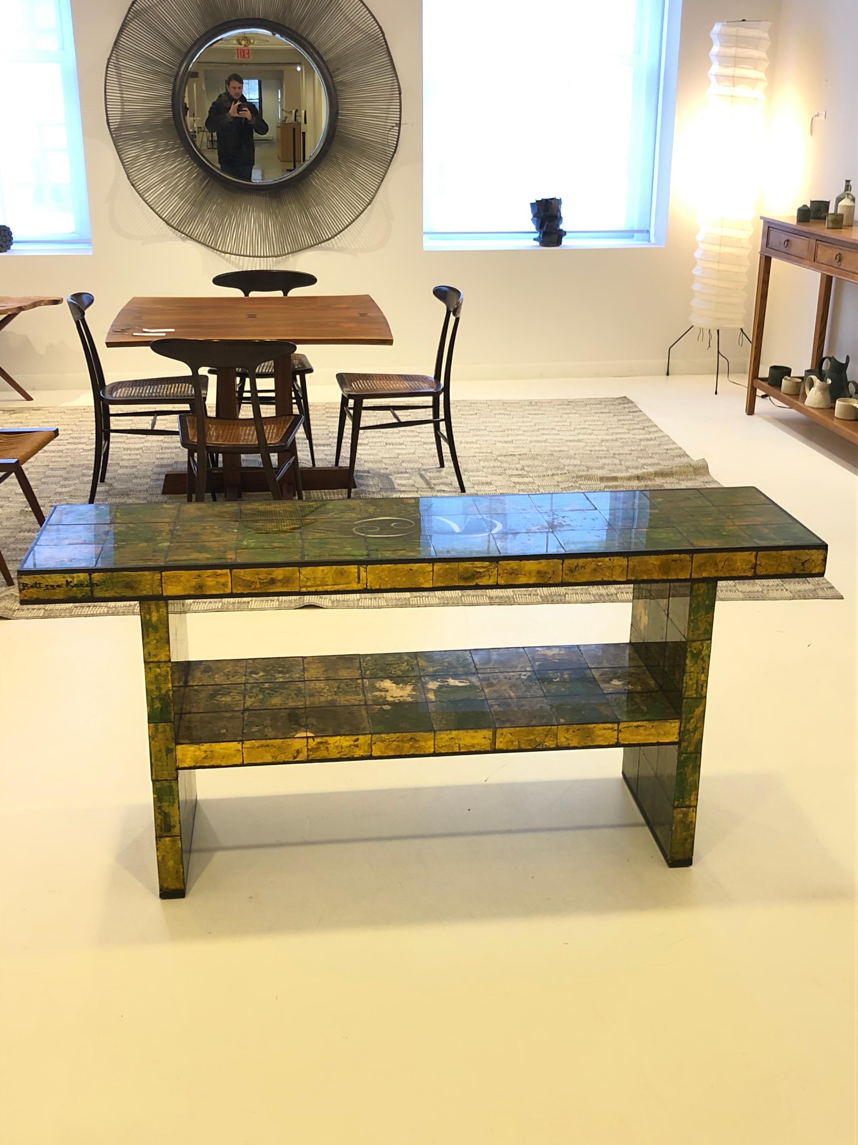 Custom Paul Laszlo Verre Églomisé Console Table 4