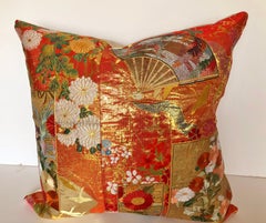 Custom Pillow by Maison Suzanne Cut from a Japanese Silk Wedding Kimono