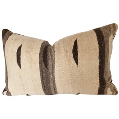 Custom Pillow by Maison Suzanne, Cut from a Moroccan Vintage Wool Ourika Rug