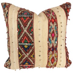 Custom Pillow by Maison Suzanne Cut from a Vintage Wool Moroccan Berber Blanket