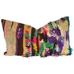 Custom Pillow by Maison Suzanne, Cut from a Vintage Wool Moroccan Berber Rug