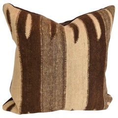 Custom Pillow by Maison Suzanne, Cut from a Vintage Wool Moroccan Berber Rug