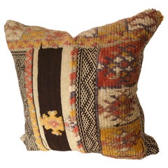 Custom Pillow by Maison Suzanne Cut from a Vintage Wool Moroccan Glaoui Rug
