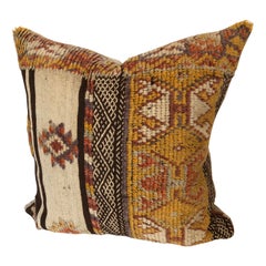 Custom Pillow by Maison Suzanne Cut from a Vintage Wool Moroccan Glaoui Rug