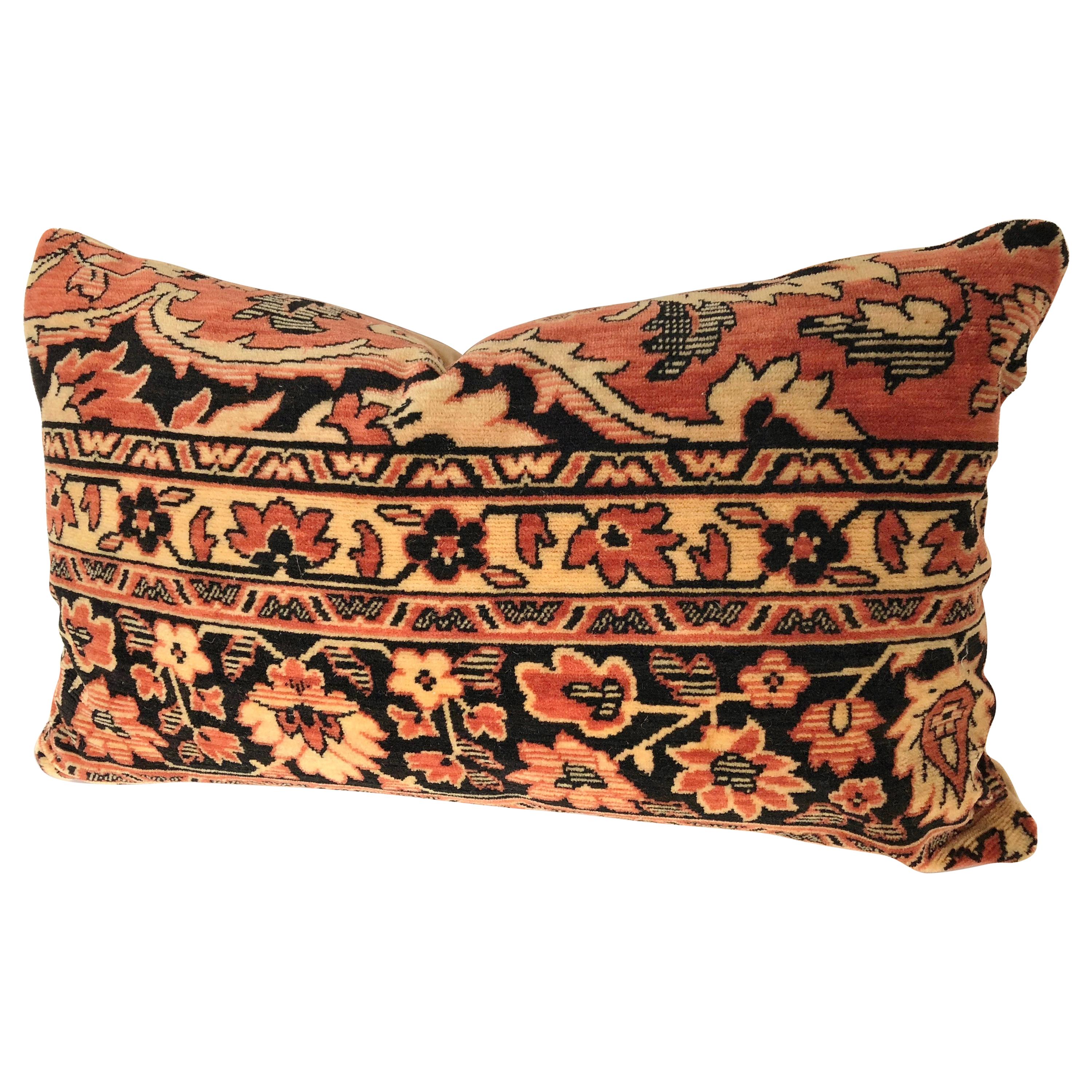 Custom Pillow by Maison Suzanne Cut From an Antique Mohair Textile, Netherlands For Sale