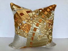 Custom Pillow Cut from a Vintage Japanese Silk Uchikake, Wedding Kimono