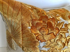 Custom Pillow Cut from a Vintage Japanese Silk Uchikake, Wedding Kimono