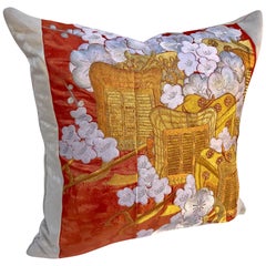 Custom Pillow Cut from a Vintage Japanese Silk Uchikake Wedding Kimono