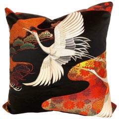 Kimono de mariage en soie japonaise Uchikake vintage coupé sur mesure à partir d'un coussin