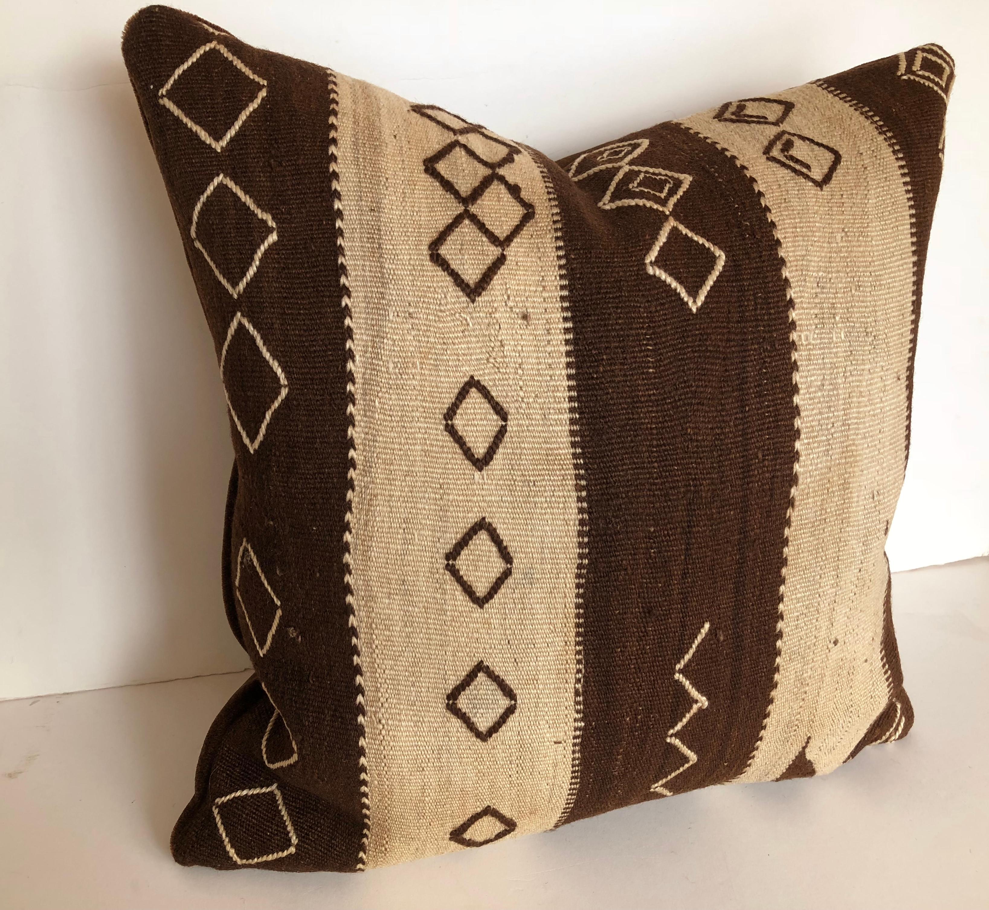 Custom Pillow by Maison Suzanne from a Vintage Moroccan Wool Ourika Rug  For Sale 3