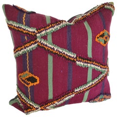 Custom Pillow by Maison Suzanne Cut from a Vintage Moroccan Wool Berber Rug