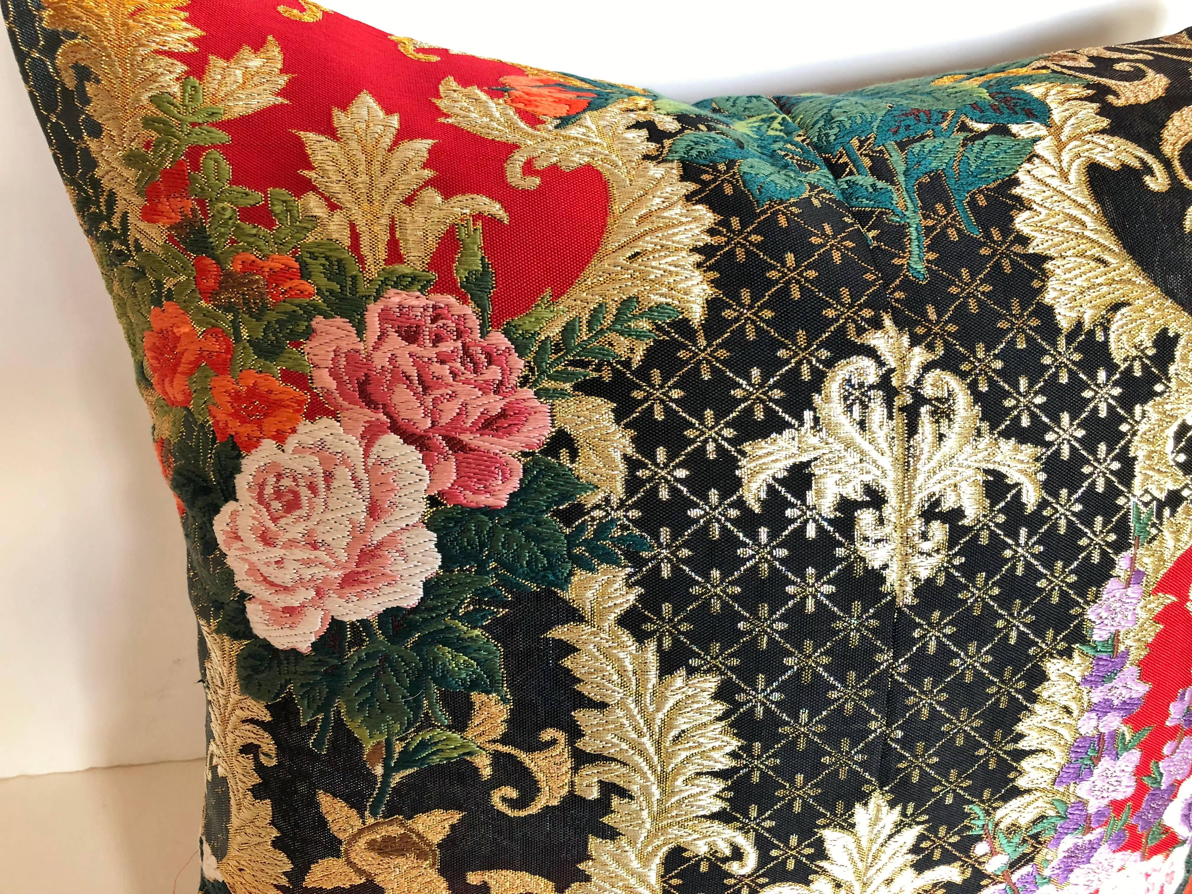 Custom Pillow by Maison Suzanne Cut from a Silk Japanese Uchikake Wedding Kimono 6