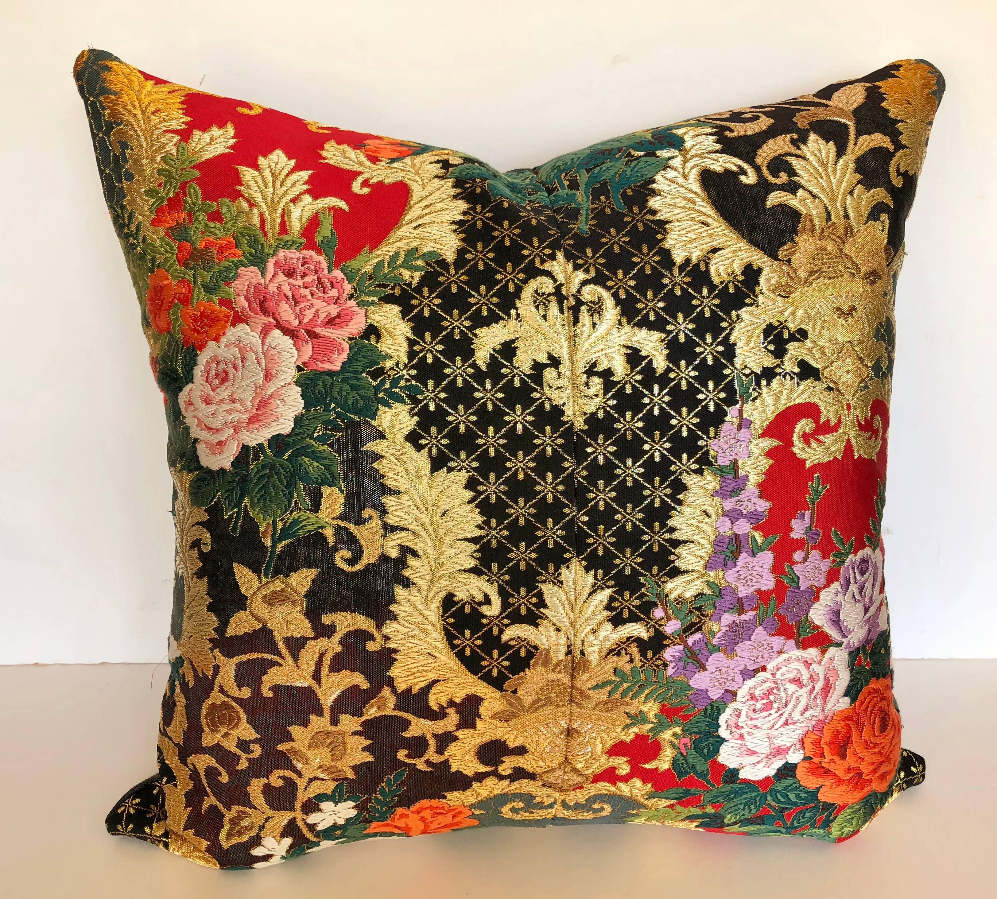 Custom Pillow by Maison Suzanne Cut from a Silk Japanese Uchikake Wedding Kimono 2