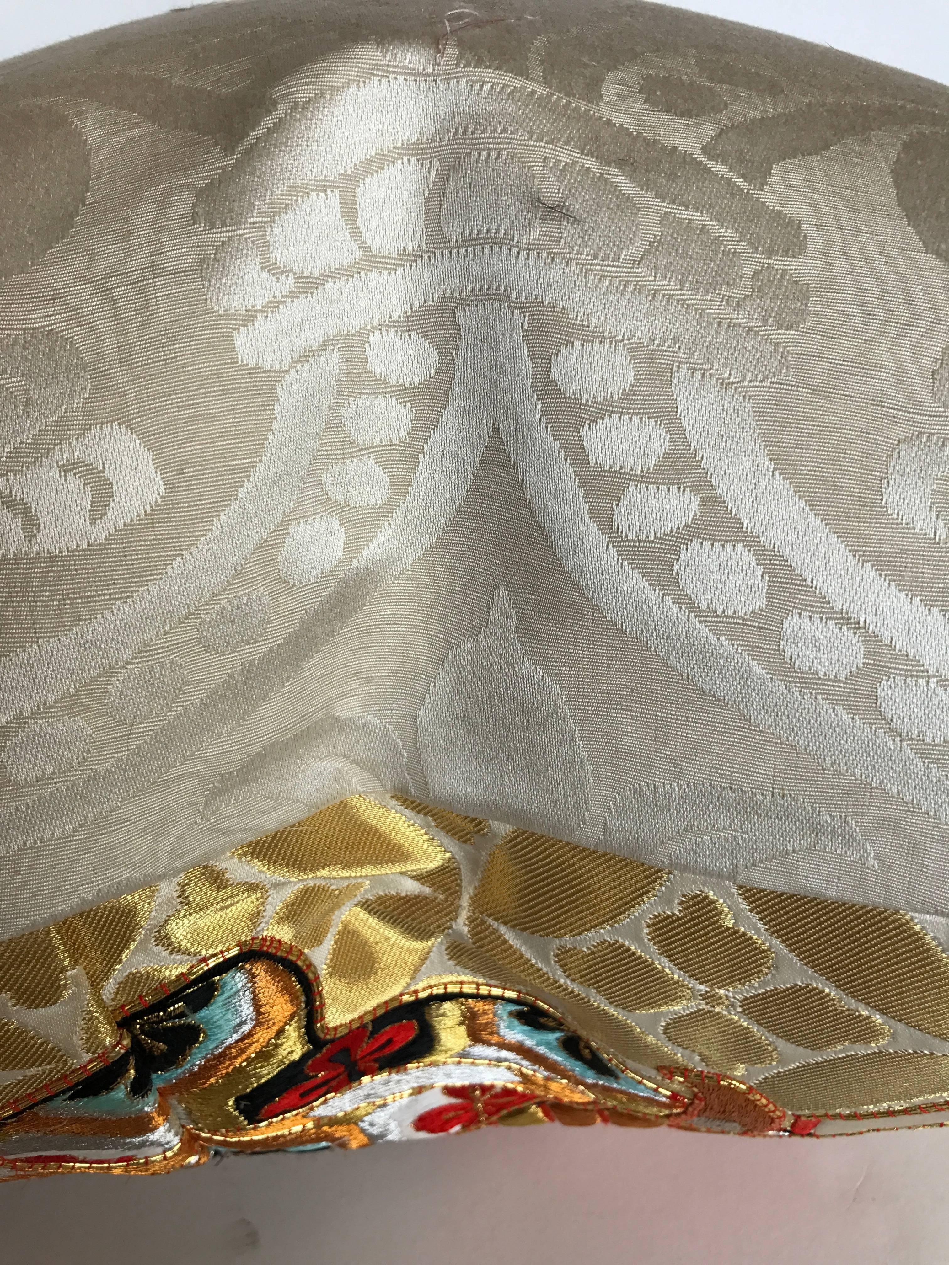Custom Pillow Cut from a Vintage Silk Japanese Uchikake Wedding Kimono 1