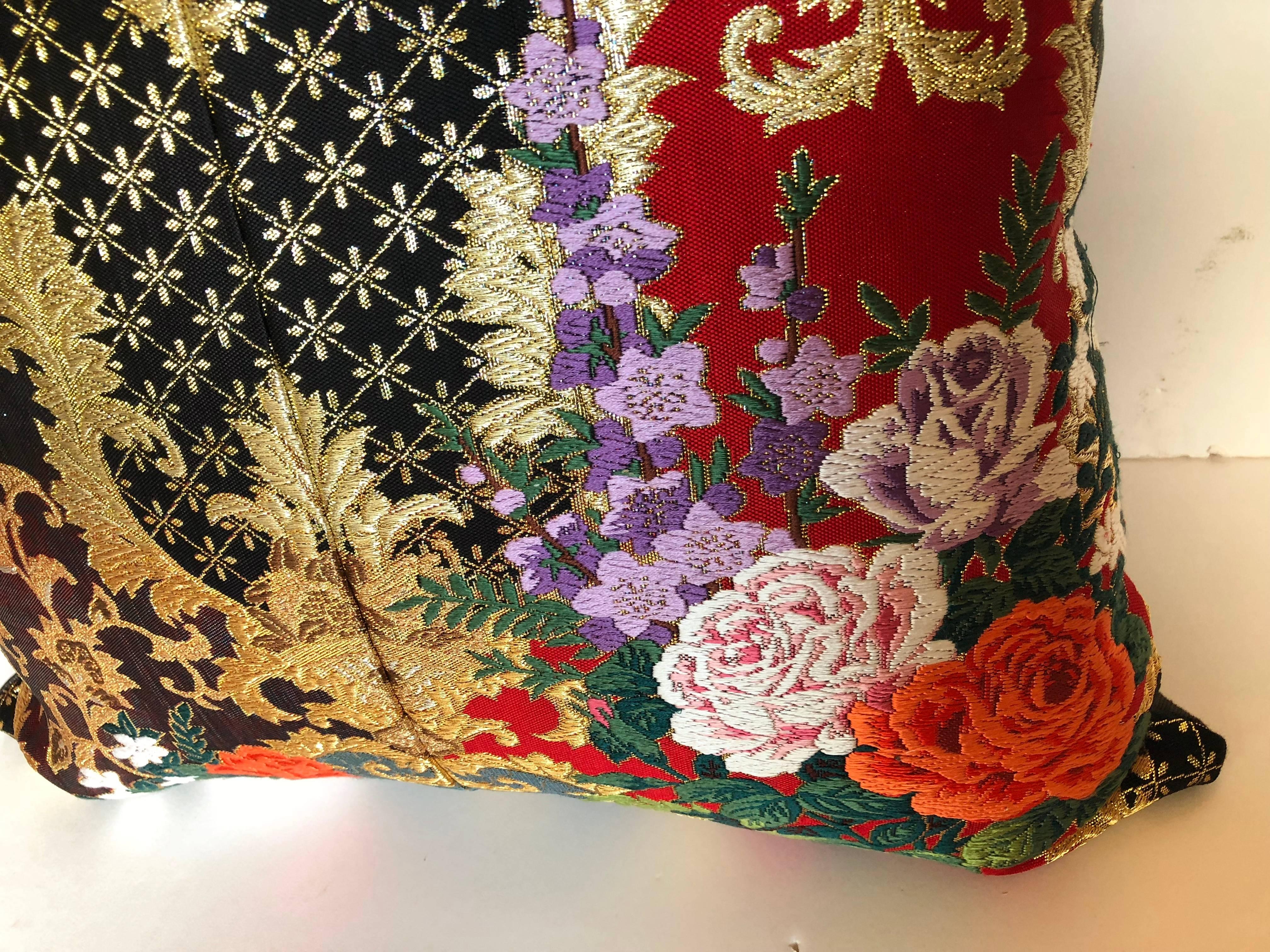 Custom Pillow by Maison Suzanne Cut from a Silk Japanese Uchikake Wedding Kimono 5
