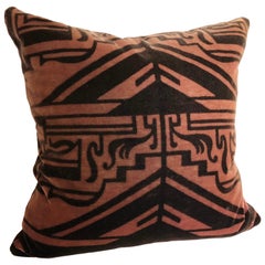 Custom Pillow Cut from a Vintage Silk Velvet Amsterdam School Textile, 1915-1927