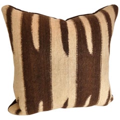 Custom Pillow Cut from a Vintage Wool Moroccan Ourika Rug, Atlas Mountains
