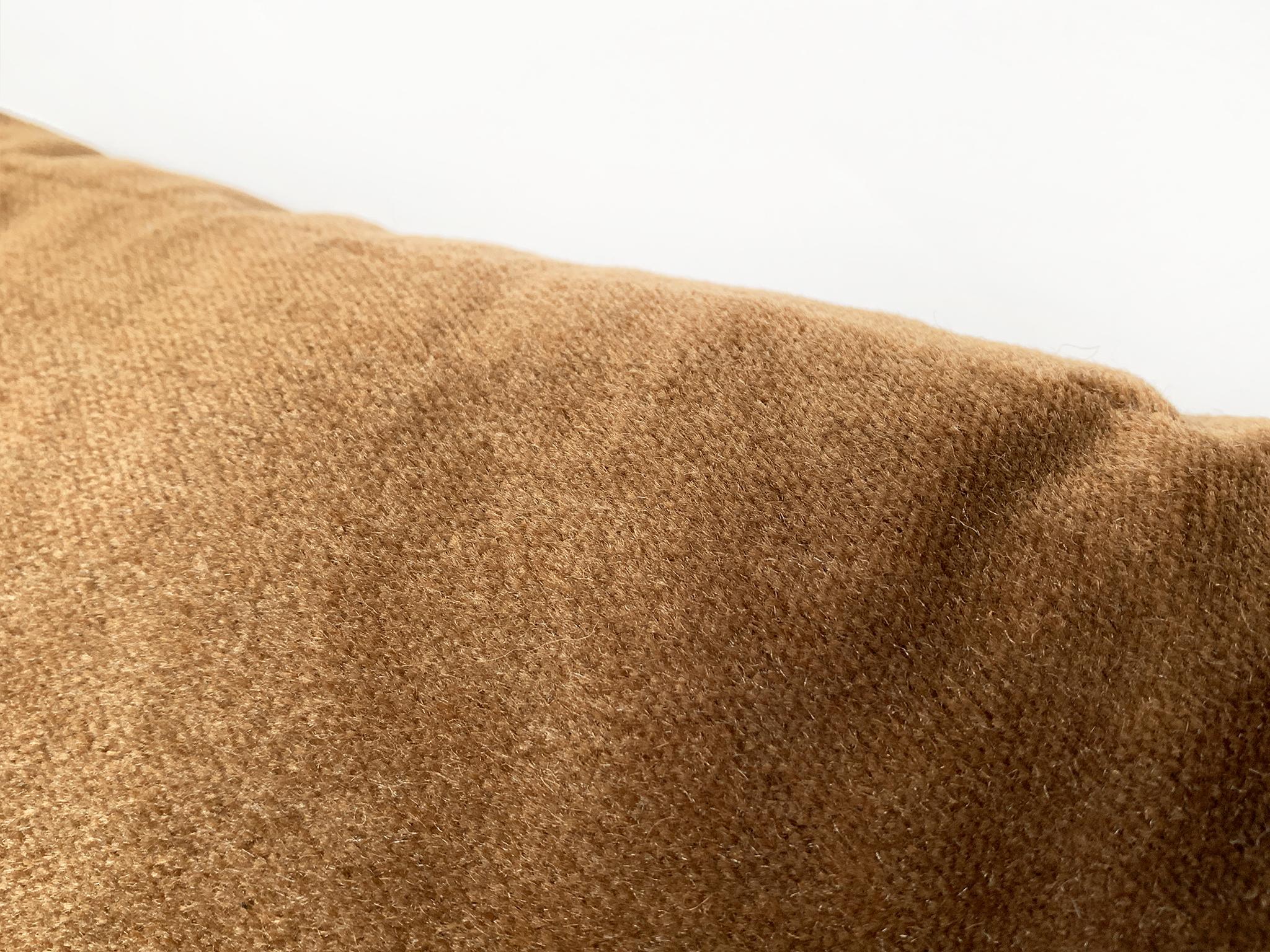 Custom Pillow With Brown Mohair Velvet From Schumacher In New Condition For Sale In New York, NY